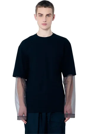 DRIES VAN NOTEN Homme, Tops, Noir, Taille: M Haut à Manches Longues et Col Rond en Coton