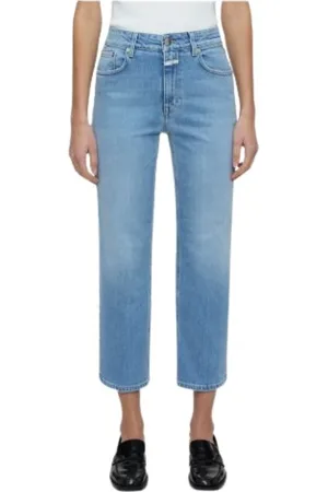 Closed Femme, Jeans, Bleu, Taille: W29 Jean Cropped Denim Bleu Moyen