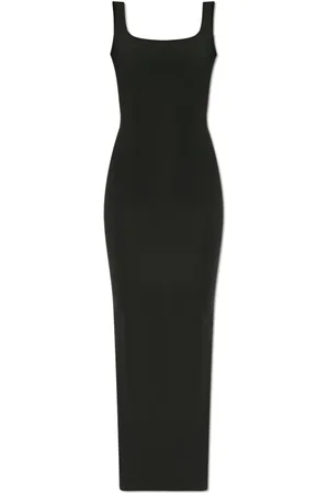 Entire Studios Femme, Robes, Noir, Taille: 38 FR Robe Maxi à Encolure Carrée