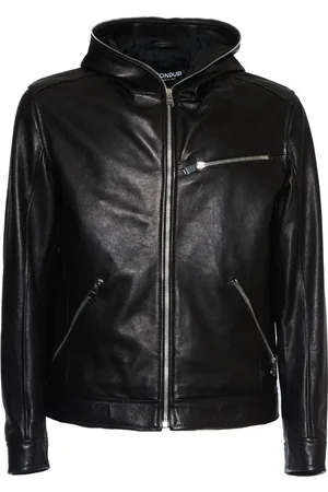 Dondup Homme, Vestes, Noir, Taille: XL Blouson de motard noir avec poches zippées