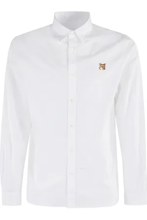 Maison Kitsuné Homme, Chemises, Blanc, Taille: XL Chemise Classic Tête de Renard