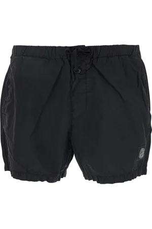 Stone Island Homme, Maillots de bain, Noir, Taille: L Maillot de bain noir avec logo boussole
