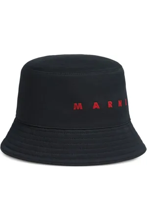 Marni Homme, Accessoires, Bleu, Taille: M Bob avec logo brodé