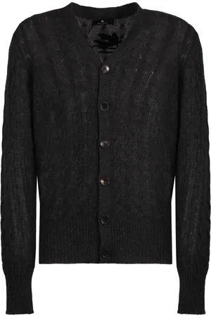 Etro Homme, Pulls, Gris, Taille: L Cardigan en cachemire à torsades