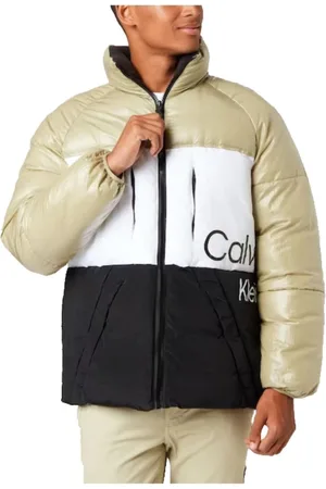 Calvin Klein Homme, Vestes, Blanc, Taille: L Doudoune Colorblock