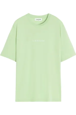 Lanvin Homme, Sacs, Vert, Taille: S T-shirt Amande Brodé