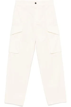 Msgm Homme, Pantalons, Blanc, Taille: S Pantalon Blanc avec Fermeture Dissimulée