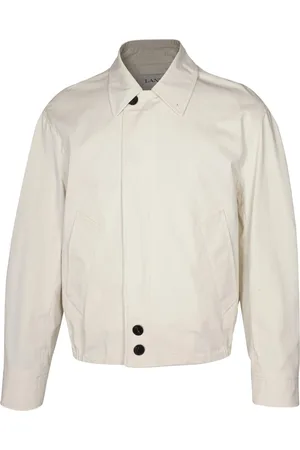 Lanvin Homme, Vestes, Blanc, Taille: M Blouson en coton couleur glace