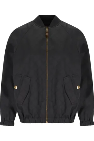 Elisabetta Franchi Femme, Vestes, Noir, Taille: 36 FR Blouson Bomber Noir Jacquard Logo