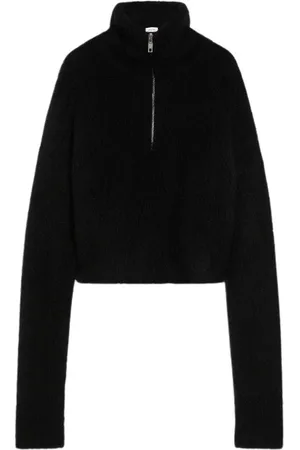 Sportmax Femme, Pulls, Noir, Taille: 36 FR Pull Boxy en Laine d`Alpaga