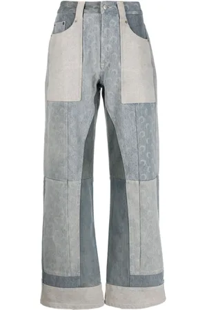 Marine Serre Femme, Jeans, Bleu, Taille: 40 FR Wide Jeans