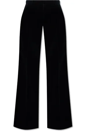 Chloé Femme, Pantalons, Bleu, Taille: 40 FR Pantalon Évasé Tailleur en Velours