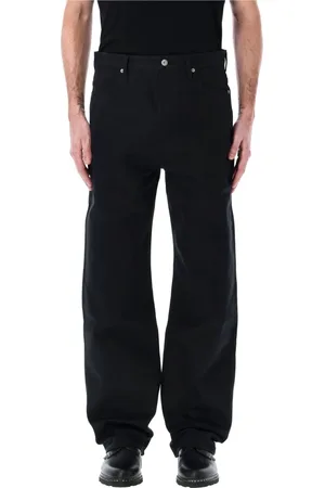 Jil Sander Homme, Jeans, Noir, Taille: W32 Pantalon en Denim Noir Large Ss25