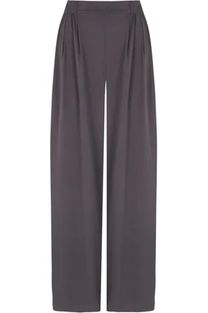 Cortana Femme, Pantalons, Gris, Taille: 46 FR Pantalon de Soie Gris Plomb