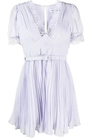 Self-Portrait Femme, Robes, Violet, Taille: 40 FR Mini Robe