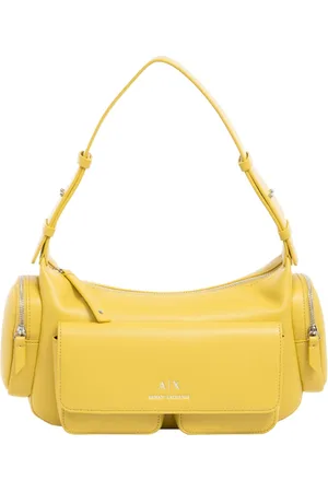 Armani Exchange Femme, Sacs, Jaune, Taille: ONE Size Sac Hobo Chic avec Fermeture Éclair