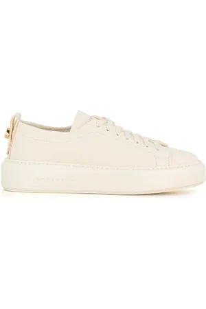 HENDERSON BARACCO Femme, Chaussures, Blanc, Taille: 36 1/3 EU Baskets en Cuir Blanc Bout Rond
