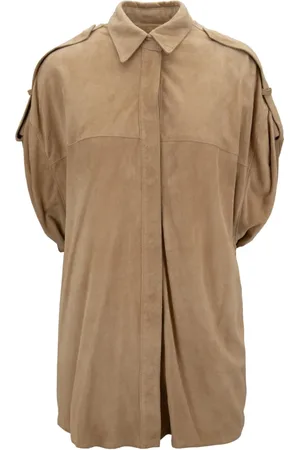 Dondup Femme, Blouses et Chemises, , Taille: 36 FR Chemise sans Manches en Cuir avec Boutons-Pression