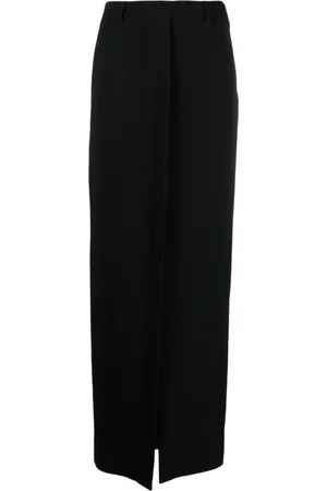 DRIES VAN NOTEN Femme, Jupes, Noir, Taille: 40 FR Élégante Jupe Blanche Brodée