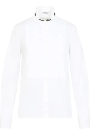 Brunello Cucinelli Femme, Blouses et Chemises, Blanc, Taille: 38 FR Chemise Blanche