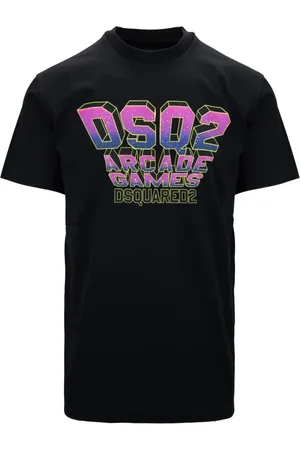 Dsquared2 Homme, Tops, Noir, Taille: S T-shirt Slip-On à bords côtelés