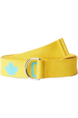 Dsquared2 Homme, Accessoires, Jaune, Taille: ONE Size Ceinture à Bande Logo One Life One Planet