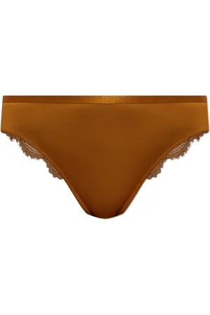 Hanro Femme, Sous-vêtements, Brun, Taille: 36 FR Culotte avec dos en dentelle