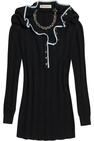 Y / PROJECT Femme, Robes, Noir, Taille: 40 FR Robe Midi Noire Élégante
