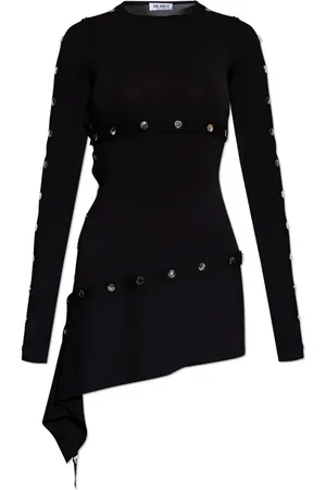 The Attico Femme, Robes, Noir, Taille: 36 FR Robe à Fermetures à Pression