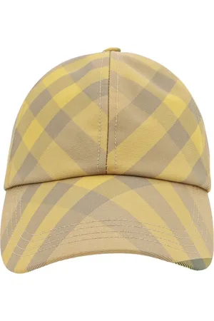 Burberry Femme, Accessoires, Jaune, Taille: L Chapeau en nylon à motif carreaux