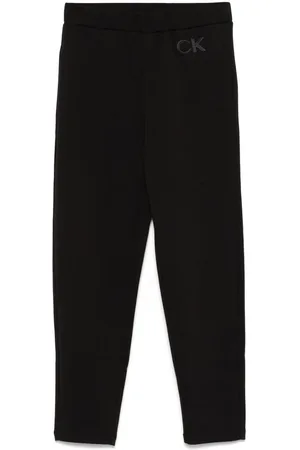 Calvin Klein Femme, Pantalons, Noir, Taille: 38 FR Pantalon de survêtement satiné ajusté