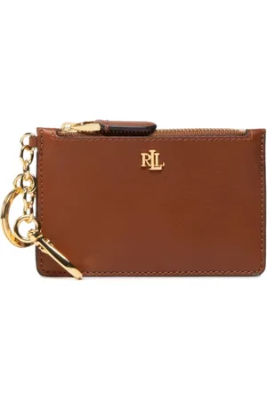 Ralph Lauren Femme, Accessoires, Brun, Taille: ONE Size Portefeuilles Marron par Lauren