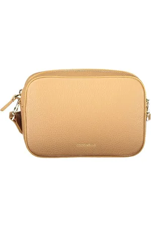 Coccinelle Femme, Sacs, Brun, Taille: ONE Size Sac à main en cuir marron avec fermeture éclair