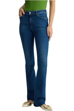 Liu Jo Femme, Jeans, Bleu, Taille: W24 Jean taille haute évasé avec strass