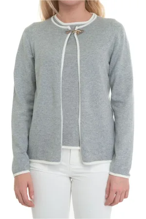 FAY Femme, Pulls, Gris, Taille: 40 FR Cardigan en cachemire