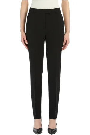 Max Mara Femme, Pantalons, Noir, Taille: 40 FR Pantalon Cady Technique Jambe Droite