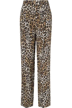 Elisabetta Franchi Femme, Pantalons, Multicolore, Taille: 38 FR Pantalon Droit Animalier