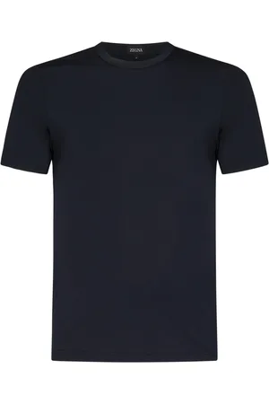 Ermenegildo Zegna Homme, Tops, Bleu, Taille: XL T-shirt ras du cou ton sur ton