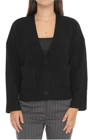 Liu Jo Femme, Pulls, Noir, Taille: 42 FR Cardigan Tricot Élégant