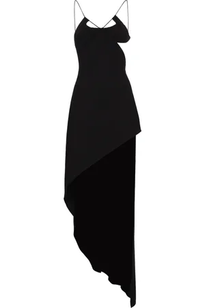 Amazuìn Femme, Robes, Noir, Taille: ONE Size Robe en Jersey à Ourlet Asymétrique