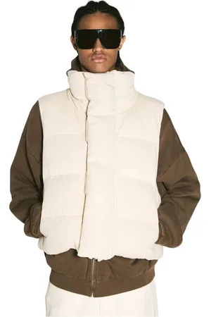 Entire Studios Homme, Vestes, Blanc, Taille: 2XL Veste sans manches matelassée en coton et duvet