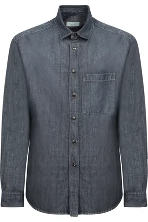 CANALI Homme, Chemises, Bleu, Taille: M Chemise Oversize en Denim Bleu