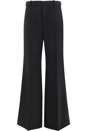Chloé Femme, Pantalons, Noir, Taille: 36 FR Pantalon Évasé en Laine Ample