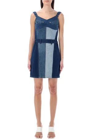 Marine Serre Femme, Robes, Bleu, Taille: 40 FR Robe Bleu Medium