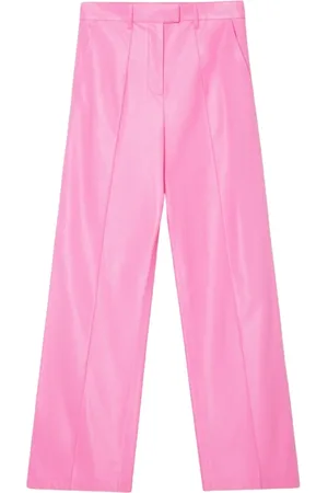 Stand Studio Femme, Pantalons, Rose, Taille: 36 FR Pantalon Large en Cuir Synthétique