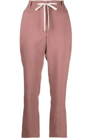 ELEVENTY Femme, Pantalons, Rose, Taille: 34 FR Pantalon Décontracté Rose à Cordon de Serrage