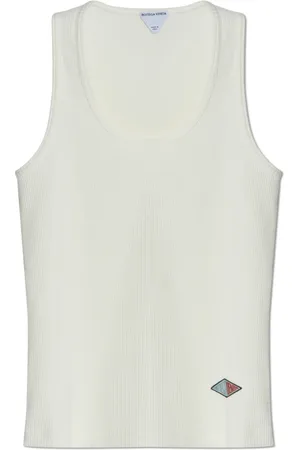 Bottega Veneta Femme, Tops, Blanc, Taille: 36 FR Top à côtes