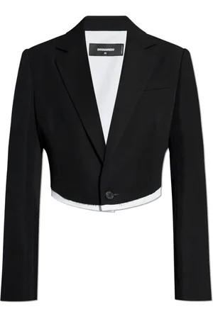 Dsquared2 Femme, Vestes, Noir, Taille: 36 FR Blazer à Finition Brut