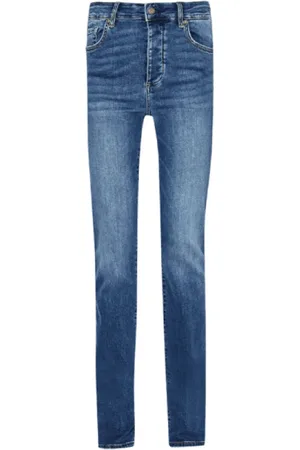 Liu Jo Femme, Jeans, Bleu, Taille: W26 Jean Droit Taille Haute en Denim