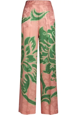 Etro Femme, Pantalons, Multicolore, Taille: 40 FR Pantalon Floral Rose